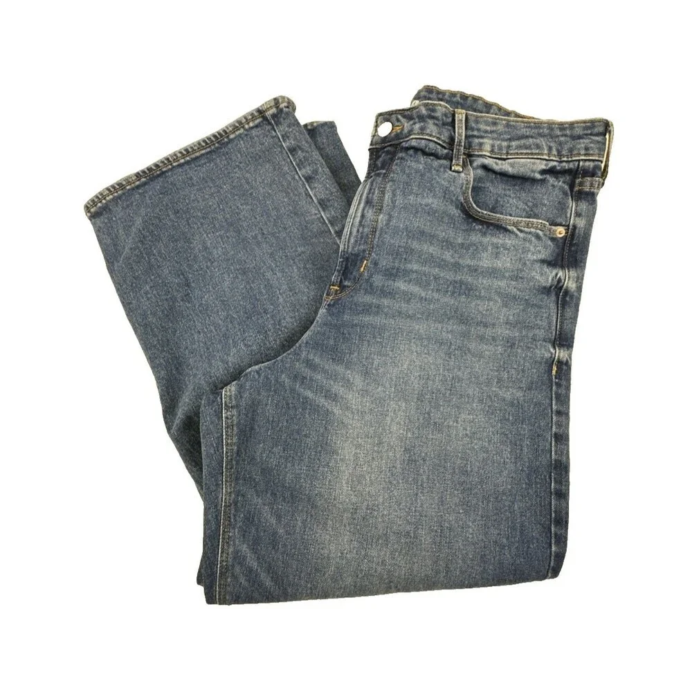 Old Navy Wide Leg Extra High Rise Jeans Denim Relaxed Zip Button 580116 Women 16